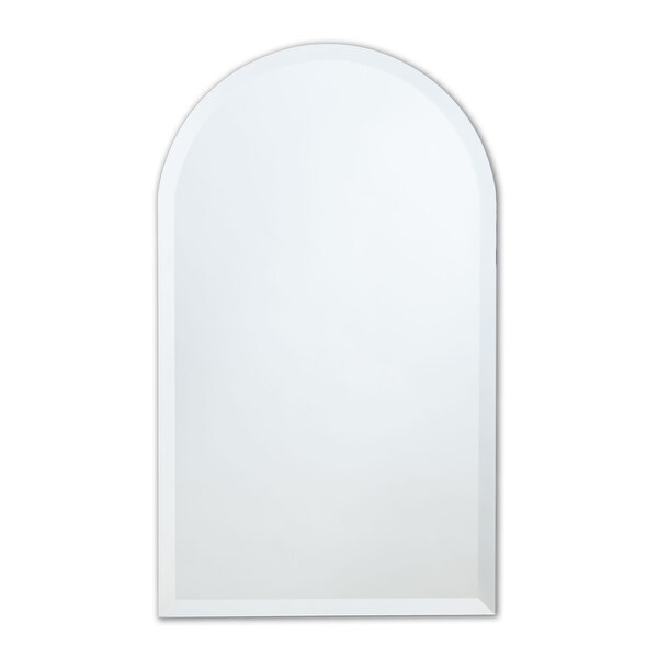 Frameless 19" x 32" Arched Top Beveled Wall Mirror - Clear | Bed Bath & Beyond
