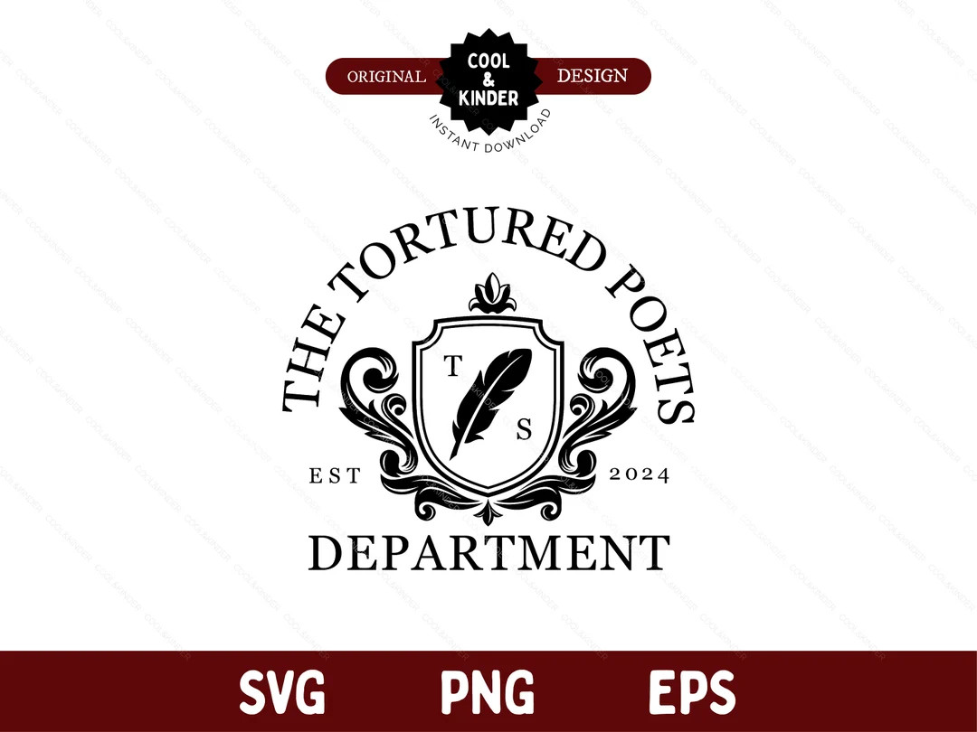 Tortured Poets Department Crest SVG PNG EPS Swiftie Gift the Eras Tour Merch, All's Fair in Love ... | Etsy (US)