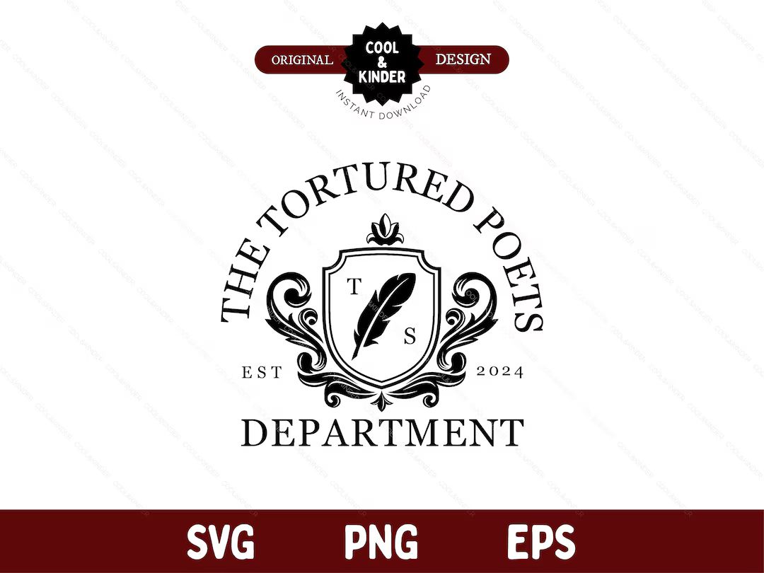 Tortured Poets Department Crest SVG PNG EPS Swiftie Gift the Eras Tour Merch, All's Fair in Love ... | Etsy (US)