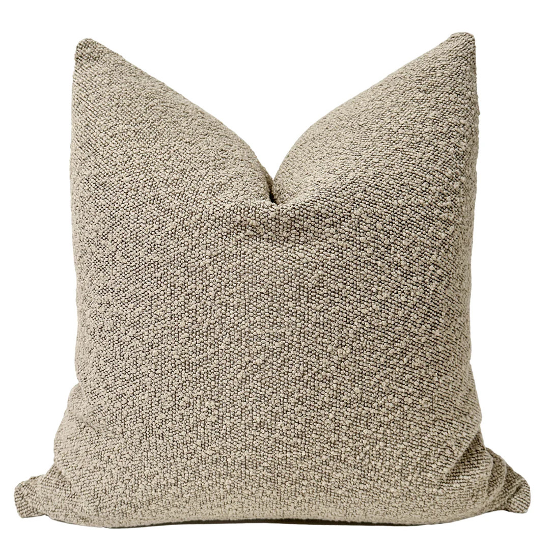 Gray Taupe Boucle Pillow Cover | Hackner Home (US)