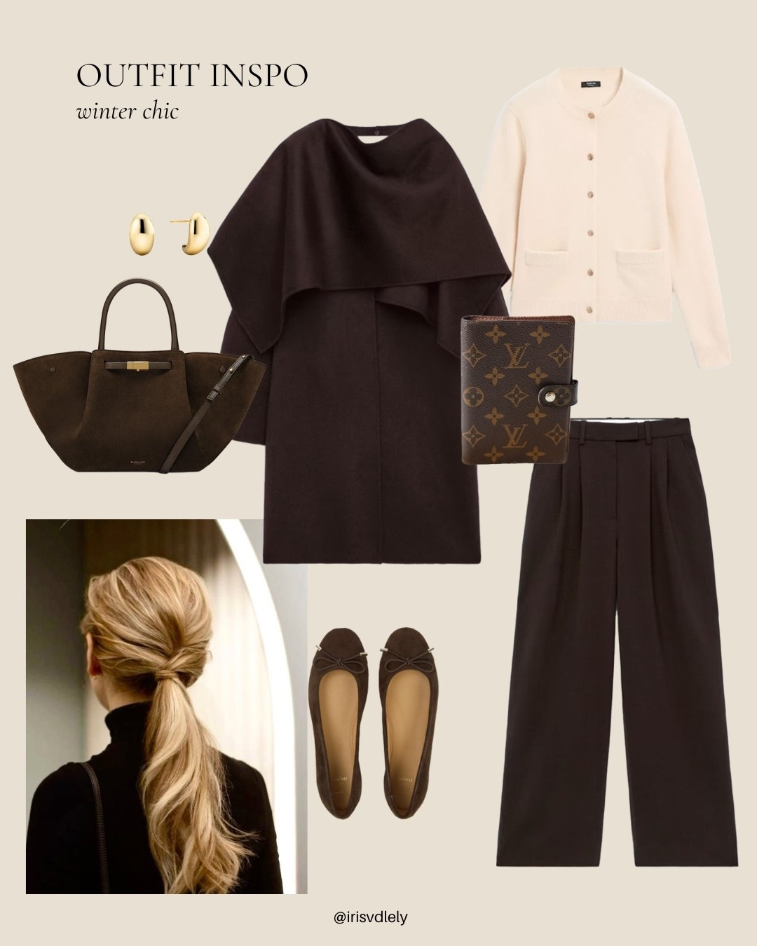 Winter chic look with brown details. LV agenda is vintage via The Classic Edit 

#LTKeurope #LTKstyletip #LTKwinter