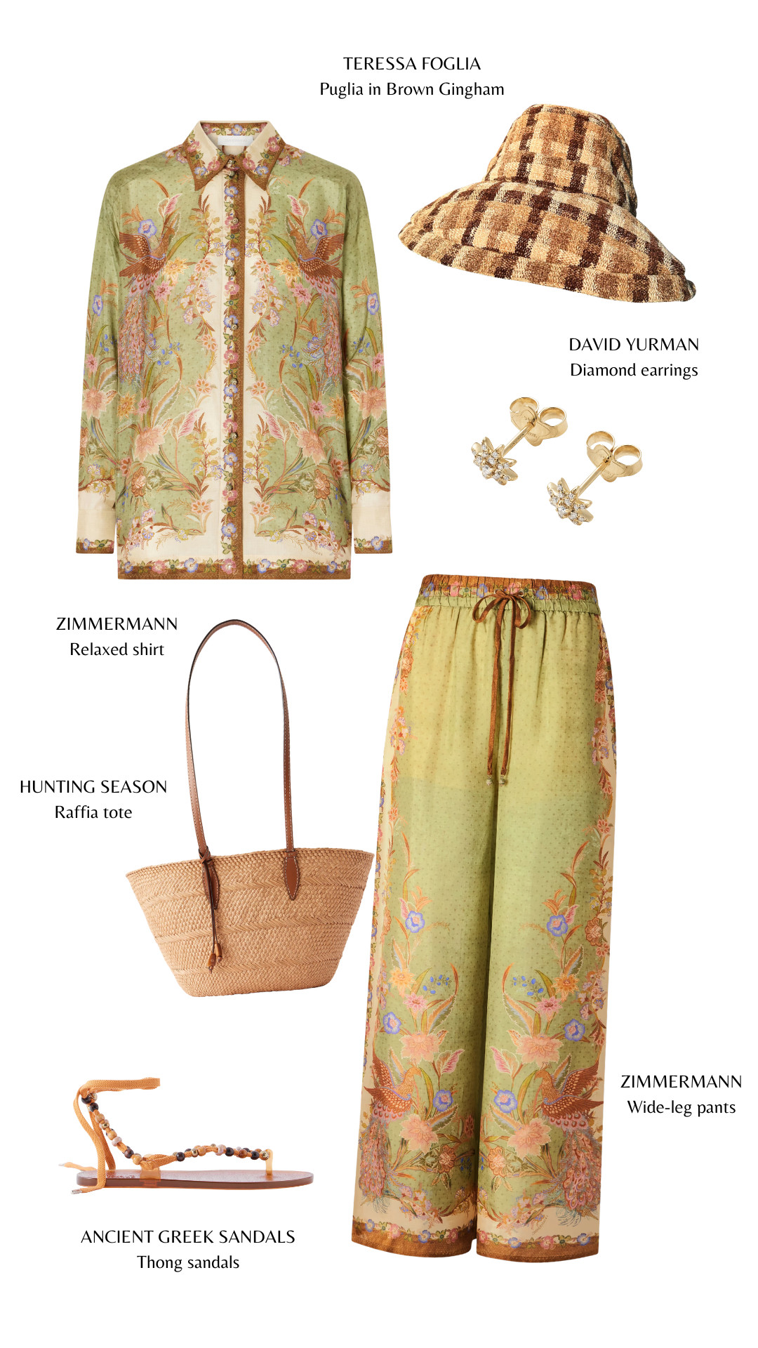 A stunning printed matching set paired with earth-toned woven accessories for the ultimate luxury resort aesthetic. 

#OOTD #ResortWear #Zimmermann #SummerStyle #LuxuryFashion 

 #LTKootd #LTKBeauty #LTKTravel