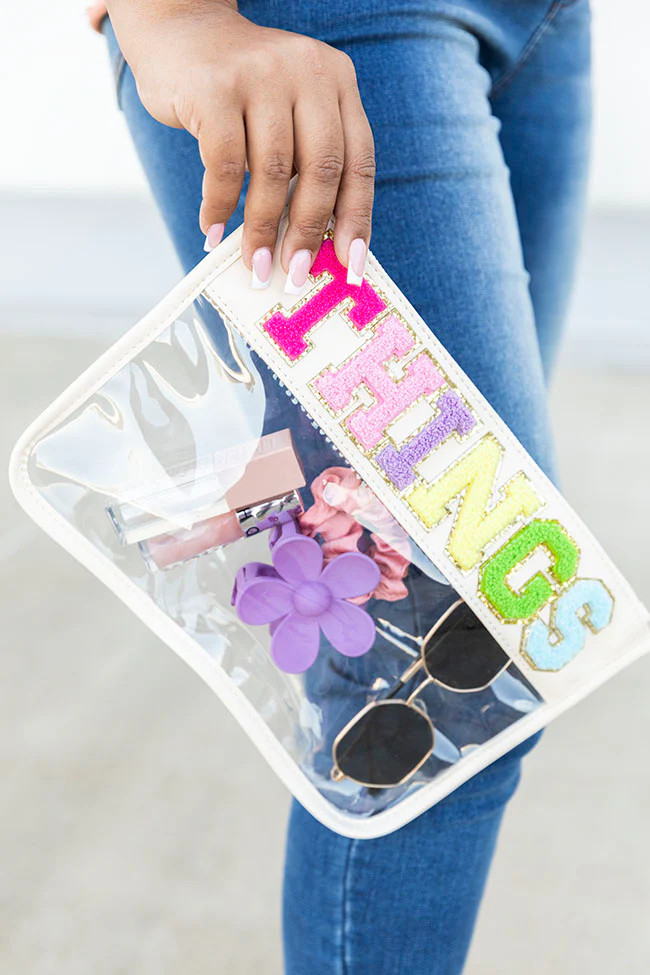 Things Small Clear Pouch | Pink Lily