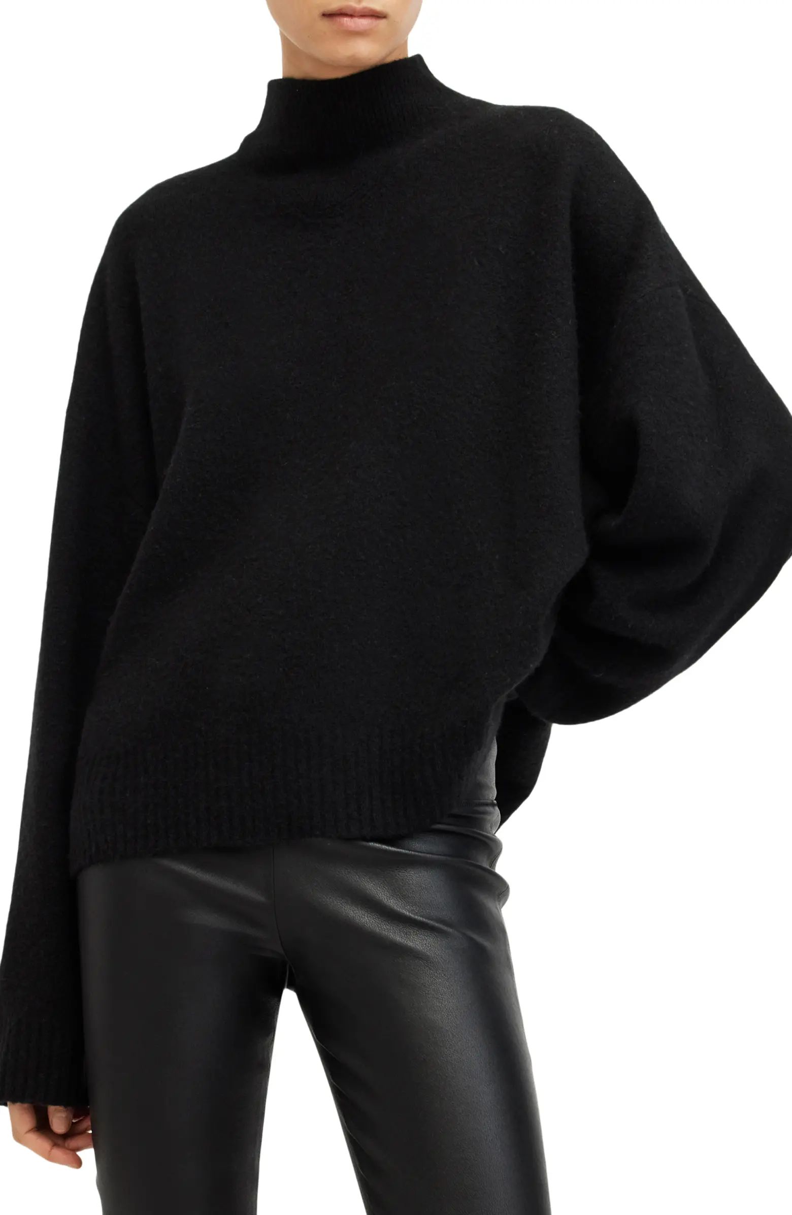 AllSaints Asha Oversize Mock Neck Sweater | Nordstrom | Nordstrom