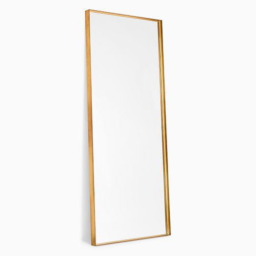 Deep Frame Thin Metal Floor Mirror | West Elm (US)