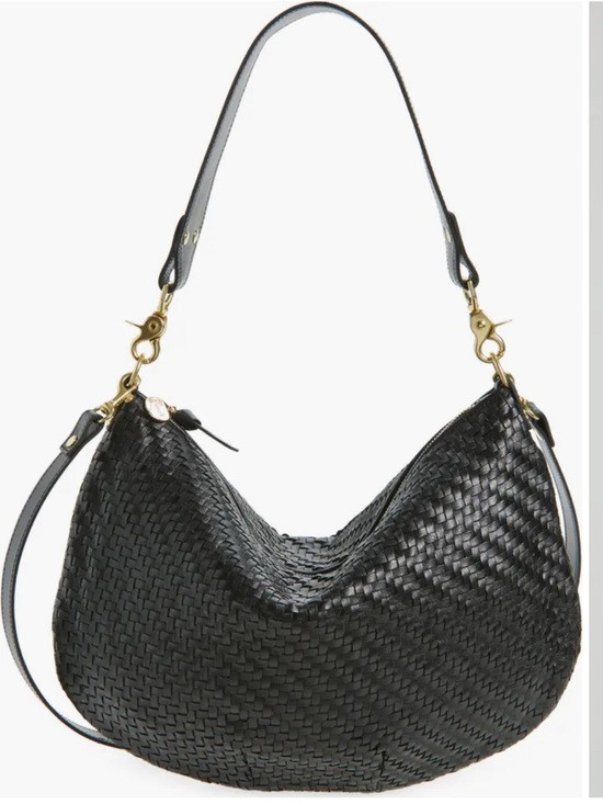 Clare V Black Woven Moyen Shoulder and Crossbody Bag | Poshmark