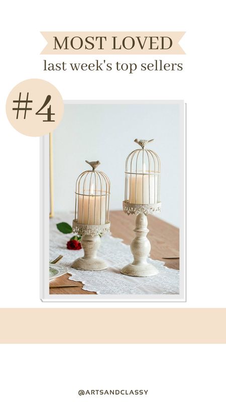 These rustic bird cage candle holders are one of this week’s most loved finds! They’re from Amazon and come in a set of two! Perfect for a centerpiece or addition to your shabby chic home decor.

#LTKFindsUnder50 #LTKHome