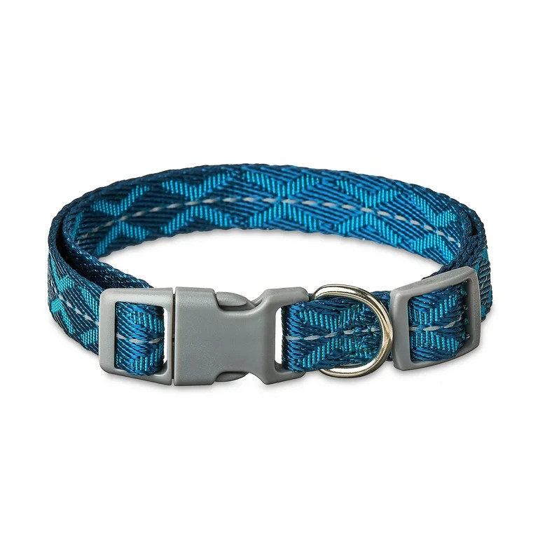Vibrant Life Reflective Adjustable Dog Collar, Blue, Small | Walmart (US)
