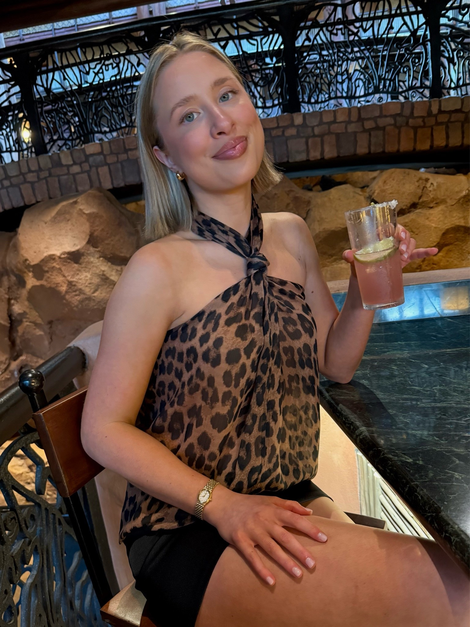 Leopard halter top is sold out from H&M (linked other cute options!)
Princess Polly black satin mini skirt (linked other options bc this one is almost out of stock)
Amazon light blue suede kitten heels & gold watch
Baublebar earrings

#LTKootd #LTKgrwm #LTKBeauty