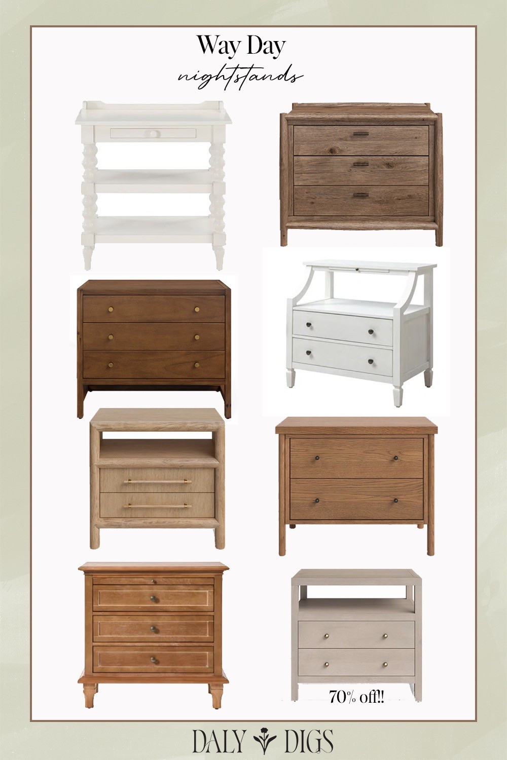 Wayfair’s Way Day continues on. Here are some nightstands I’m loving. 