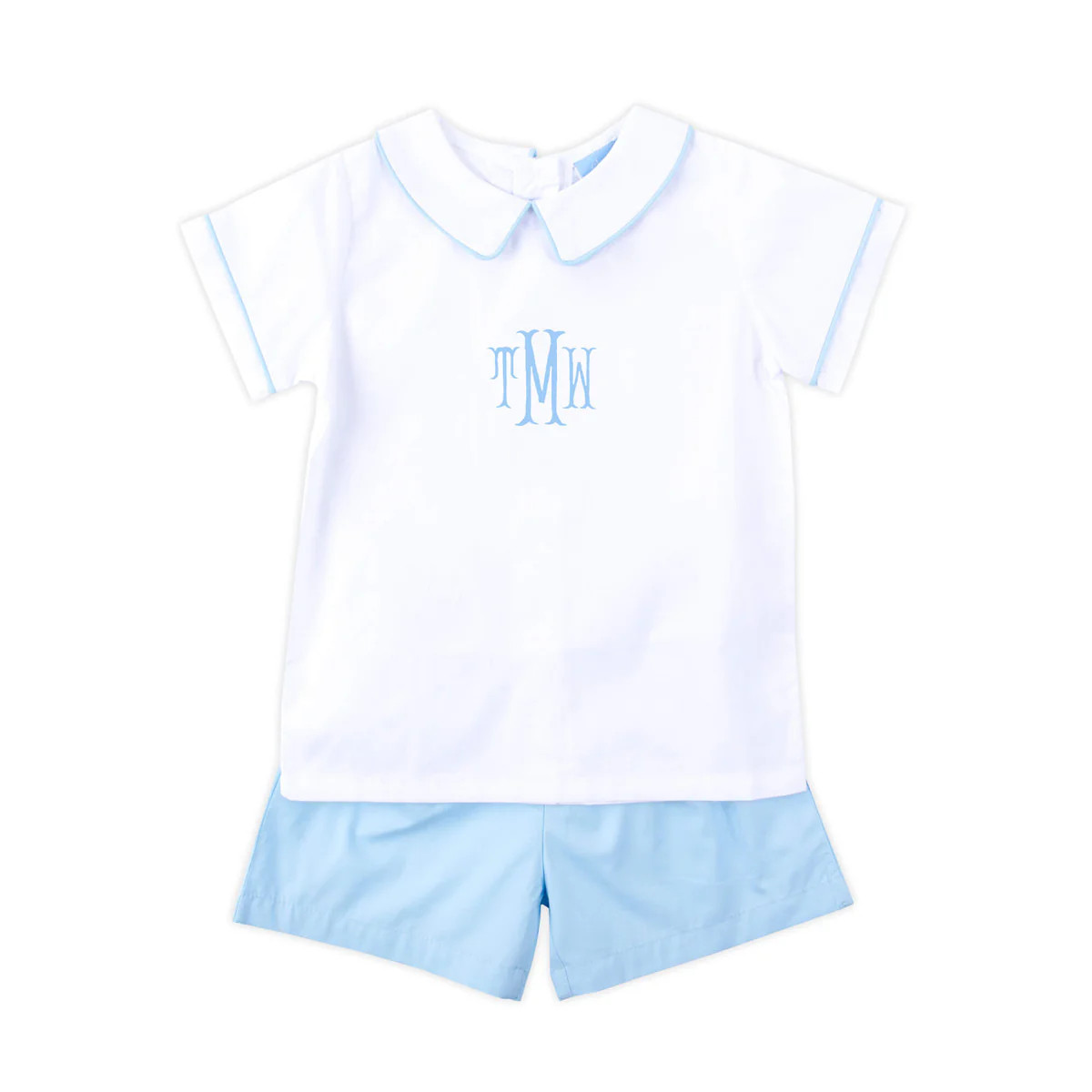Light Blue Collared Short Set | Classic Whimsy