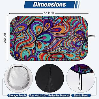 Windshield Sun Shade - Car Sun Shade Windshield, Reflector Sunshade Offers Ultimate Protection fo... | Amazon (US)