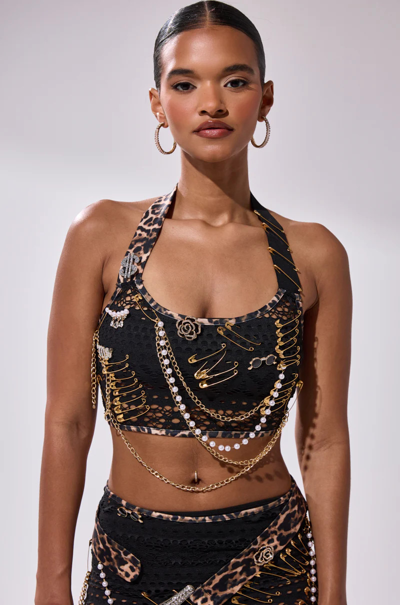 FEELING EXTRA MESH TOP WITH BEADS | AKIRA