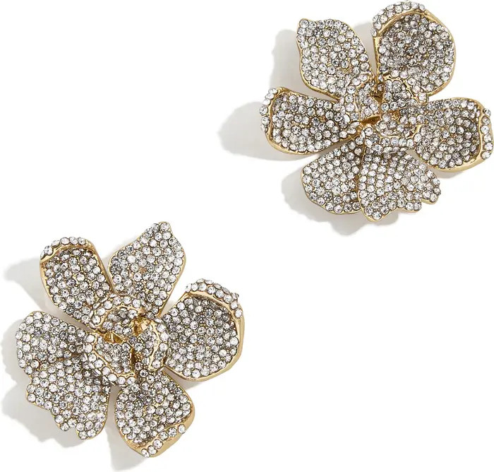 BaubleBar Pavé Crystal Flower Stud Earrings | Nordstrom | Nordstrom