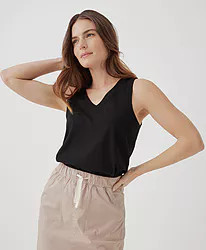 PACT Women's Maroon Featherweight Slub Reversible Tank XS | Pact Apparel