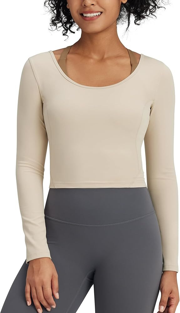 G4Free Barefeel Active Long Sleeve Workout Tops for Women Slim Fitted Athletic Yoga Basic Tight S... | Amazon (US)