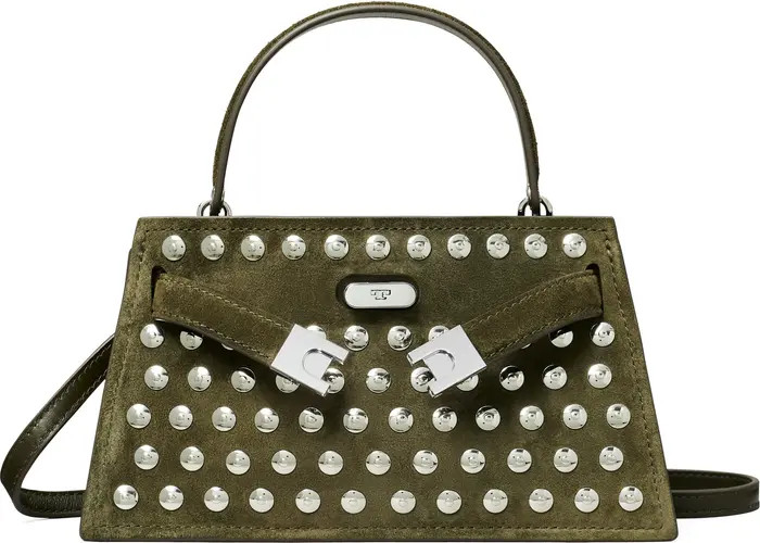 Petite Lee Radziwill Studded Suede Double Bag | Nordstrom