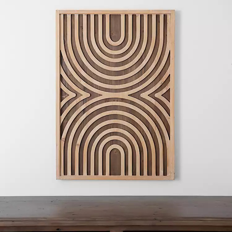 Modern Arch Carved Panel Wall Plaque | Kirkland's Home