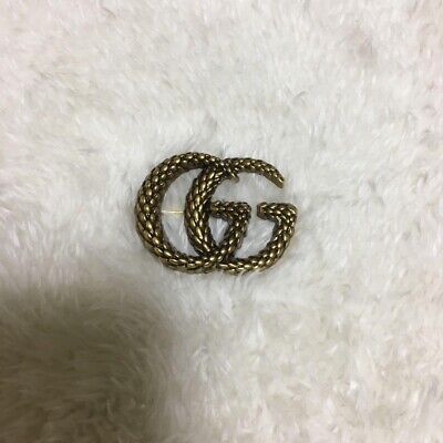 Gucci Novelty Brooch Pin Antique Gold 5×3.5cm | eBay US