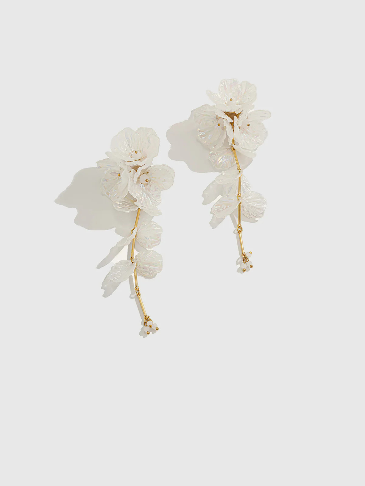 Floral Iridescent Drop Earrings | Commense