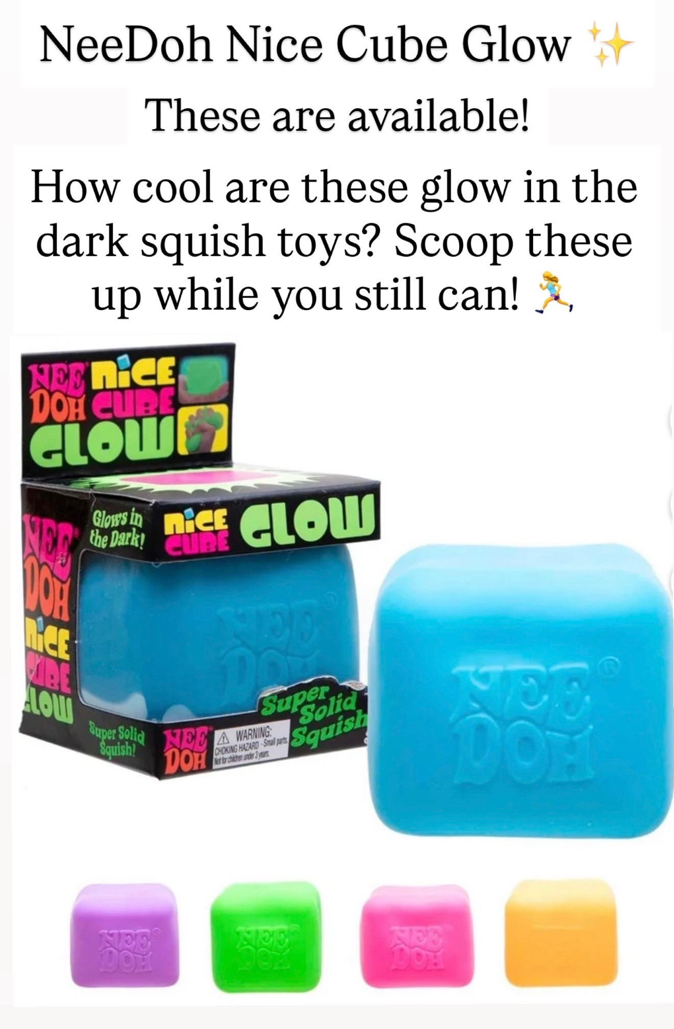 NEEDOH glow in the dark squish cubes

#LTKKids