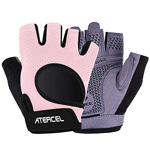 ATERCEL Weight Lifting Gloves Full Palm Protection, Workout Gloves for Gym, Cycling, Exercise, Breathable, Super Lightweight for Men and Women(Pink, L) | Amazon (US)