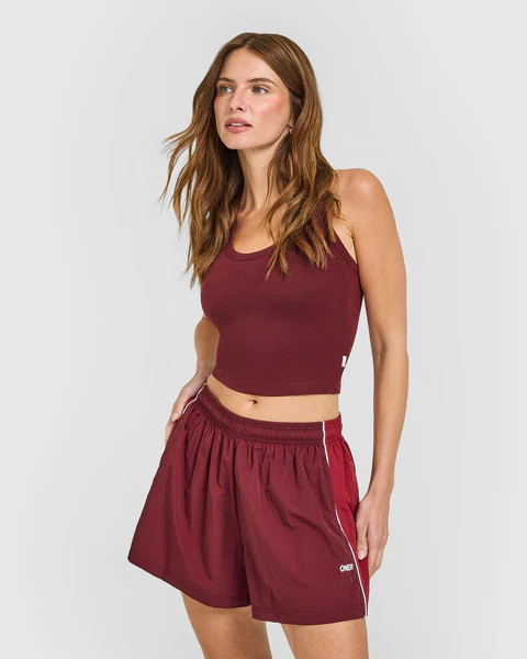 Cotton Fitted Mid Vest 
 Rosewood | Oner Active (UK / US)