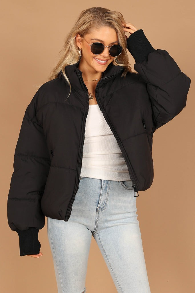 Edric Puffer Jacket - Black | Petal & Pup (US)
