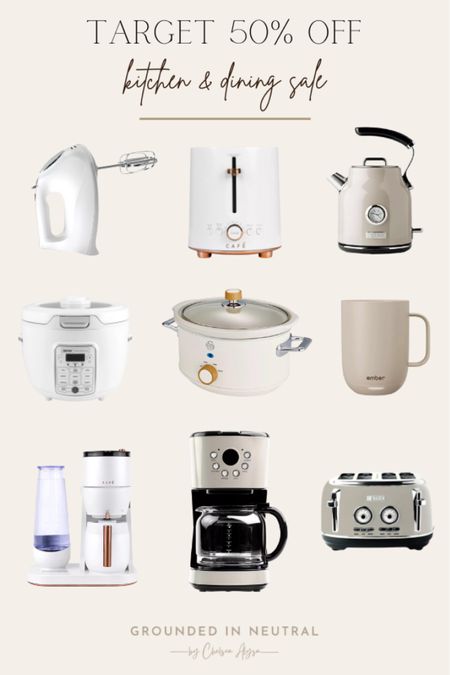 50% OFF Target Kitchen & Dining!  These appliances are perfect to bring neutral vibes into your kitchen. I love the Ember Temperature Controlled Mug and Swan Nordic Slow Cooker. Also, don't forget the coffee with these two brewing options! 

#LTKSaleAlert #LTKHome #LTKStyleTip
