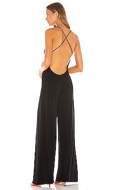 Norma Kamali Low Back Slip Jumpsuit in Black from Revolve.com | Revolve Clothing (Global)