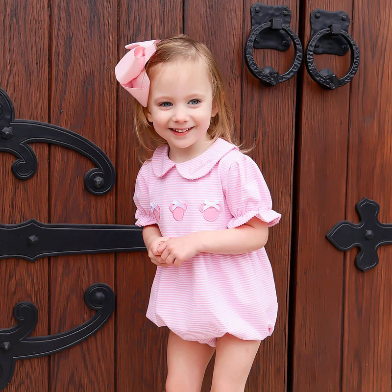Mouse Ears Pink Stripe Riley Bubble | Classic Whimsy