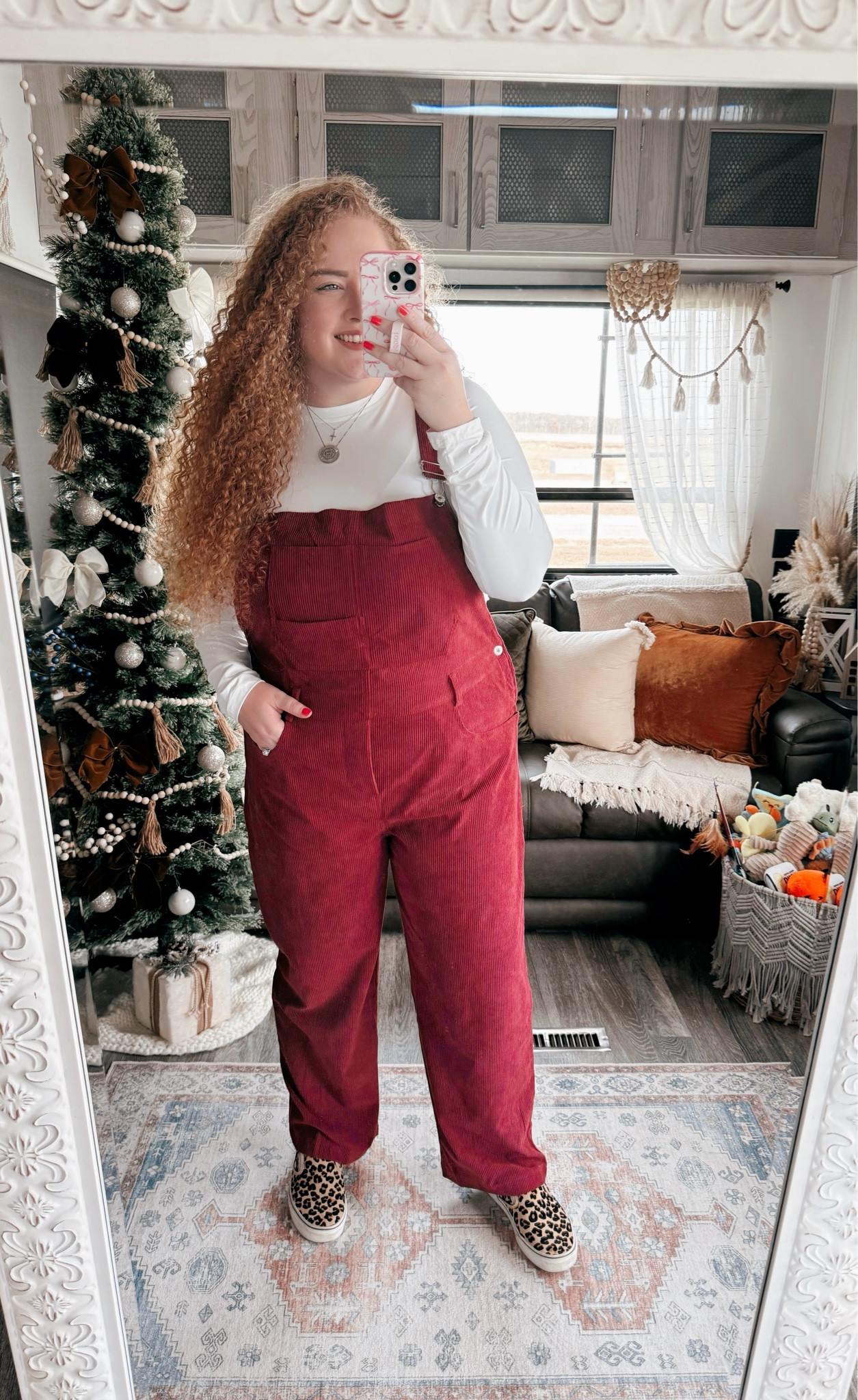 These overalls are so comfy ❤️amazon overalls  | amazon fall overalls | amazon red overalls | fall outfit  | leopard print shoes | amazon leopard shoes | fitted long sleeve | white long sleeve | amazon Thanksgiving outfit | thanksgiving outfit inspo | amazon Thanksgiving outfit | amazon fashion | amazon finds | amazon look | amazon outfit | fall outfit | fall look | fall fashion | fall finds | fall outfit inspo | fall fashion inspo | fall 2024 | winter outfit  | holiday outfit  | holiday outfit inspo

#LTKStyleTip #LTKHoliday #LTKMidsize