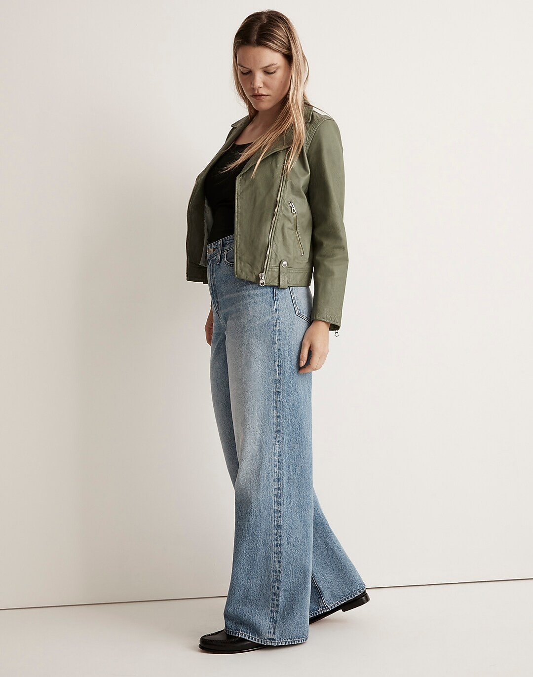 Washed Leather Motorcycle Jacket | Madewell