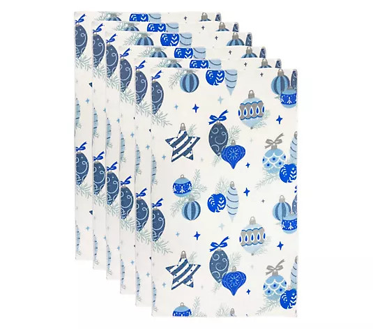 Temp-tations Seasonal Set of (6) Microfiber 15"x25" Towels - QVC.com | QVC