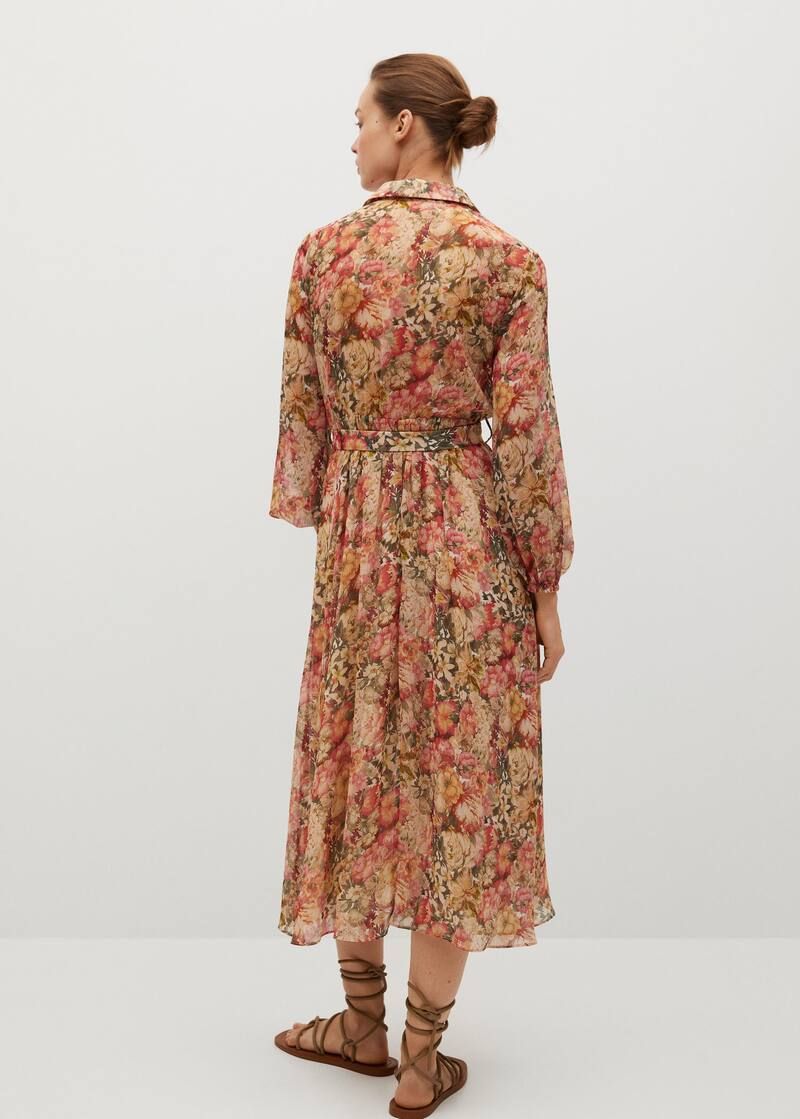 Belt floral dress | MANGO (UK)