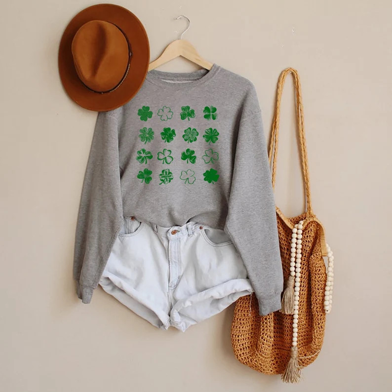 Shamrocks St. Patrick's Day Sweatshirt Shamrock Sweater | Etsy | Etsy (US)