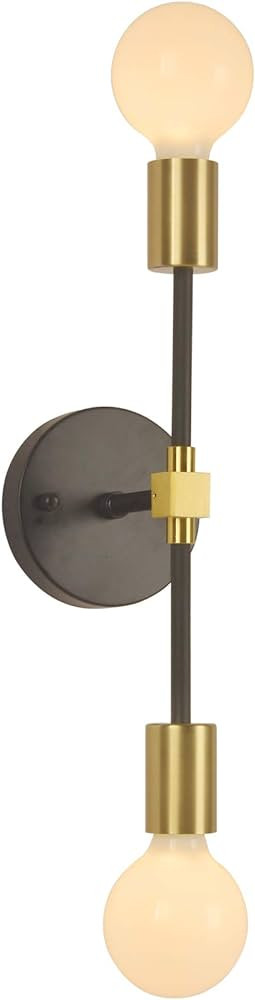 BAODEN 2 Lights Bathroom Wall Sconce Vanity Modern Industrial Wall Lamp Pole Wall Mount Lighting ... | Amazon (US)