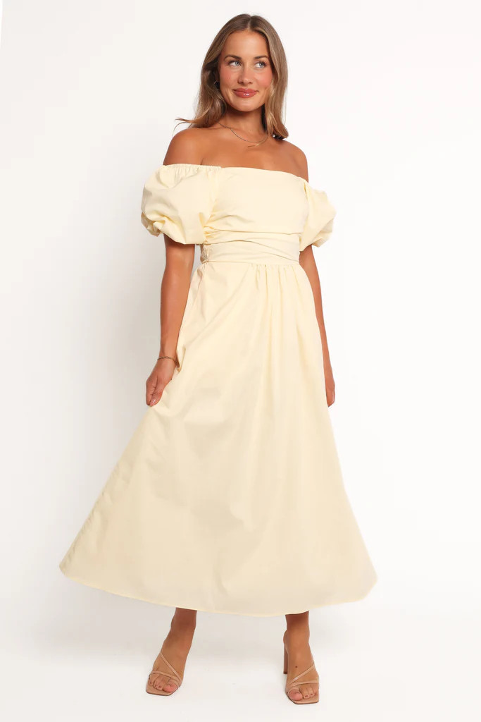 Clo Puff Sleeve Dress - Yellow | Petal & Pup (US)