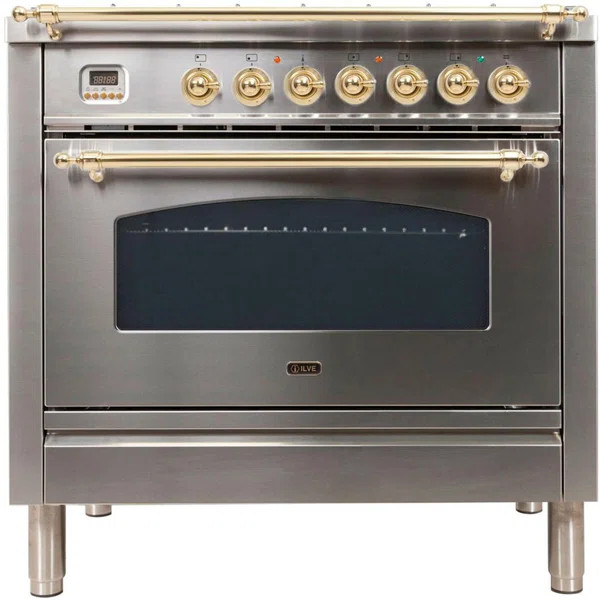 Nostalgie Series 36" 3.55 cu. ft. Freestanding Dual Fuel with Griddle | Wayfair North America