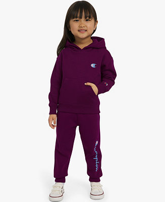 Champion Toddler Girls' Pull-On Hoodie and Joggers, 2-Piece Set - Macy's | Macy's