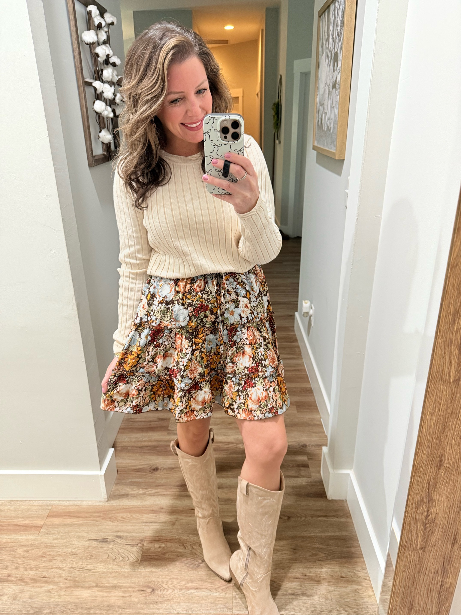 Comfortable casual outfit! 
Spring outfit 
Fall outfit 
Midsize
Size medium in the sweater, size medium in the skort (it has shorts built in!) 
Amazon fashion, family photos, affordable fashion, affording clothing, women’s clothing, women’s skort, women’s sweater, women’s boots 

#LTKFindsUnder50 #LTKFindsUnder100 #LTKMidsize