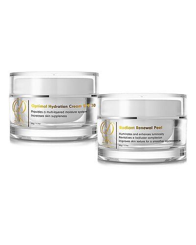 3.4oz Optimal Hydration Cream SPF 30   & Radiant Renewal Facial Peel | Rue La La