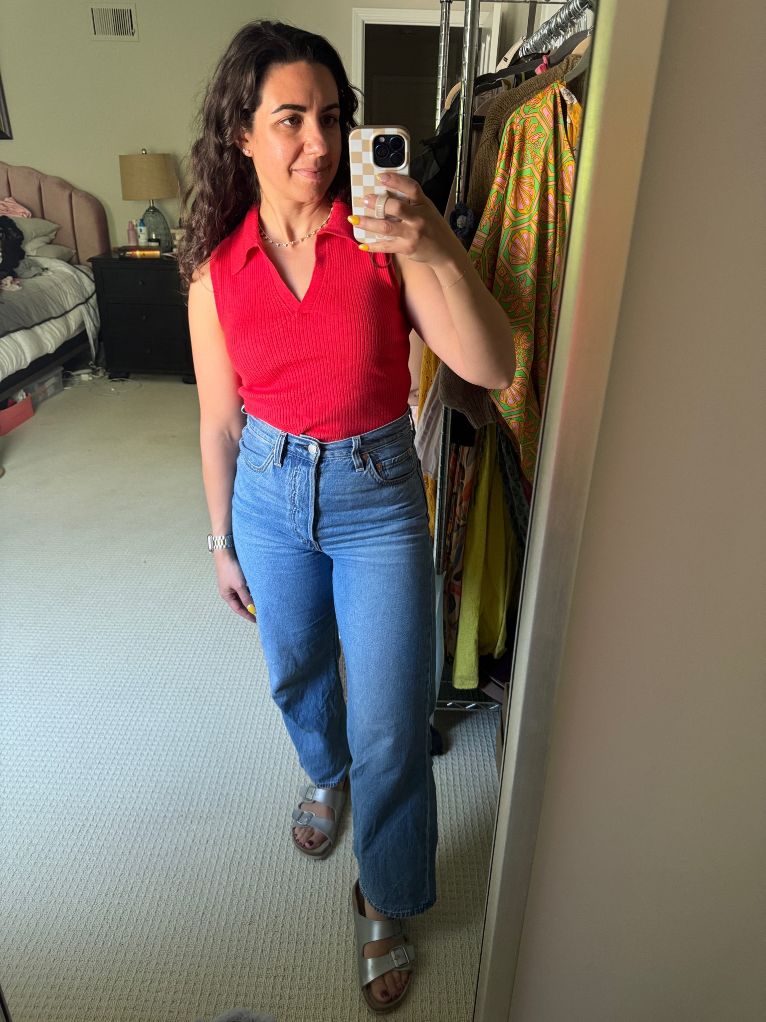 Levi’s ribcage jeans are so good. Wearing a 27. 

#LTKFindsUnder100