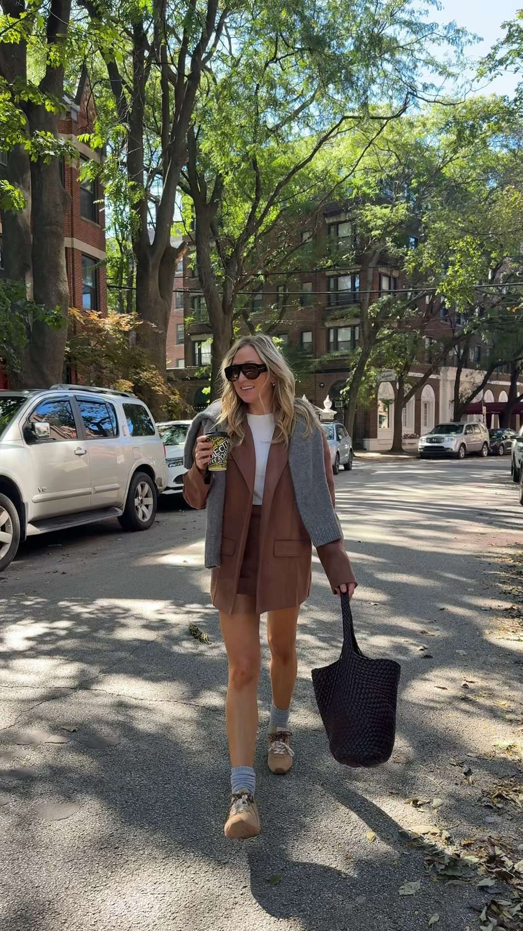 Outfit of the day today for fall in chicago! Suede oversized blazer (order a size up) and suede skirt runs tts! Sneakers run small so order up a 1/2 size too!

#LTKgrwm #LTKootd #LTKSeasonal