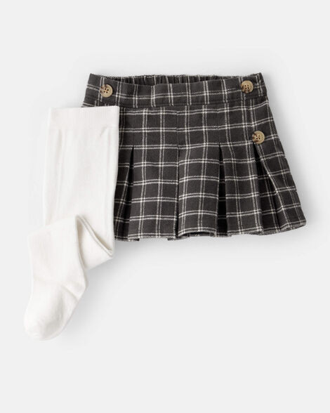 Baby Girl 2-Piece Plaid Cotton Skirt | Carter's Inc