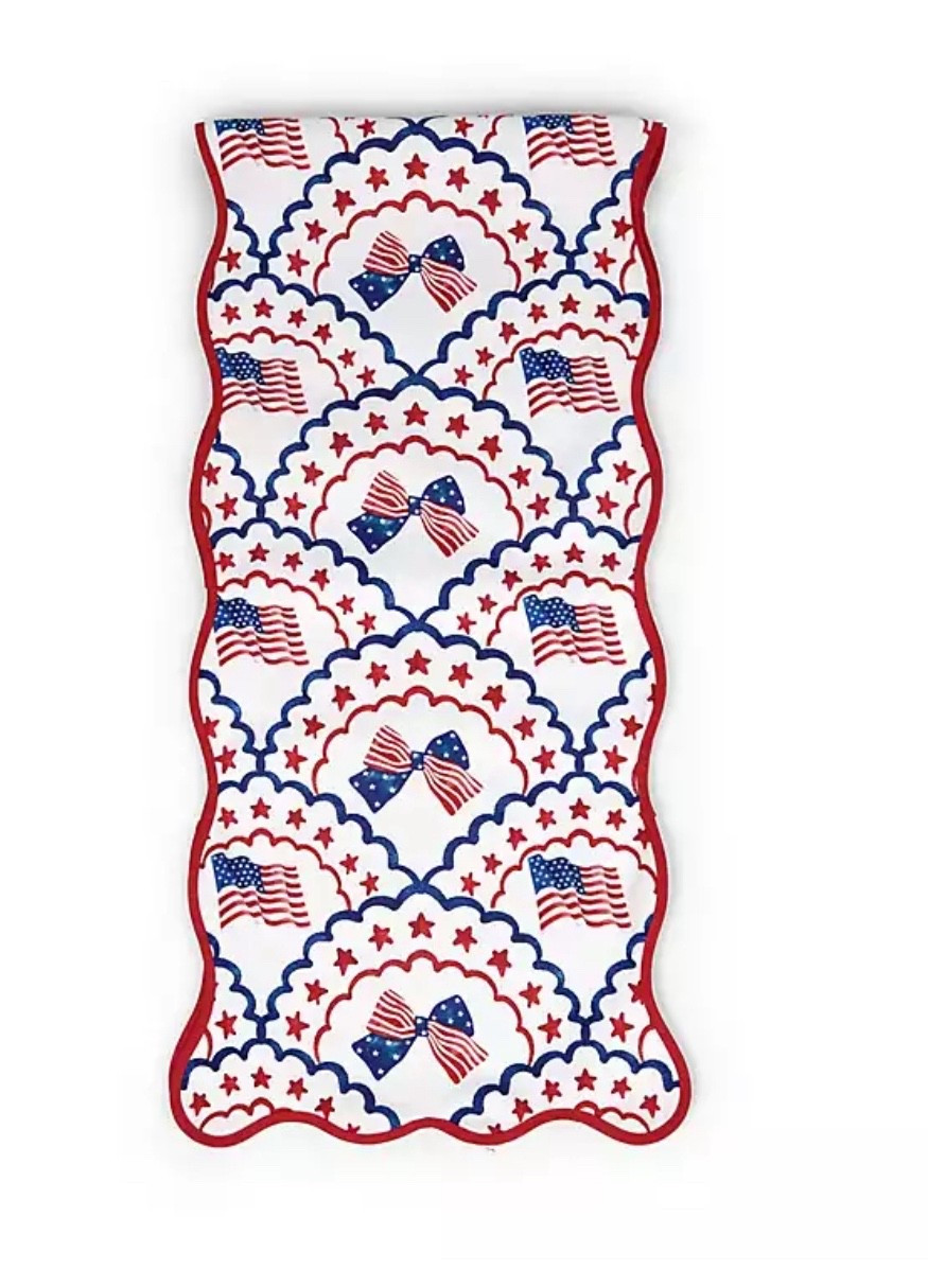 I love a cute table runner for any holiday/occasion especially if it has bows! ❤️🤍💙 

#LTKSeasonal #LTKHome