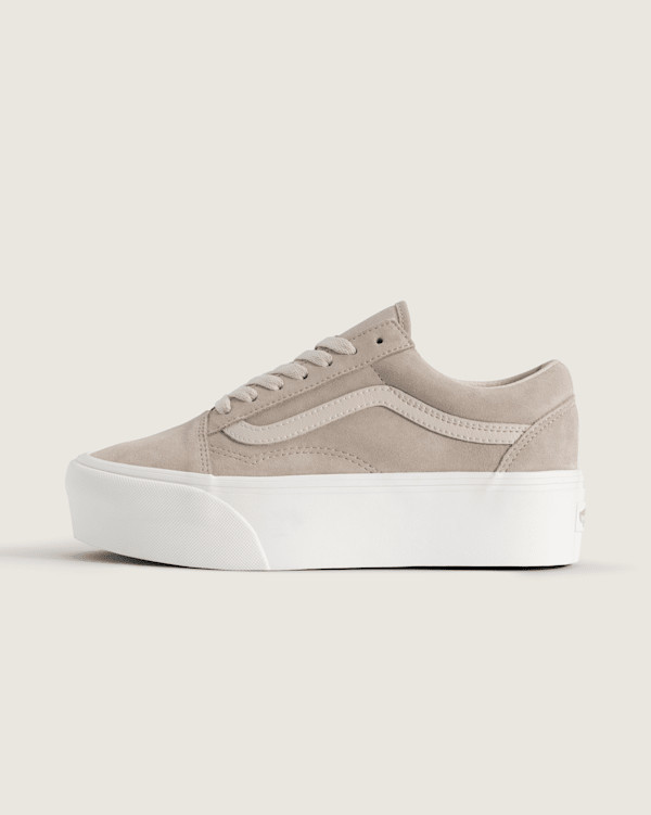 Vans Old Skool Platform Shoes (Mushroom Beige) - 4.5 Boys / 6.0 Women | Vans (US)