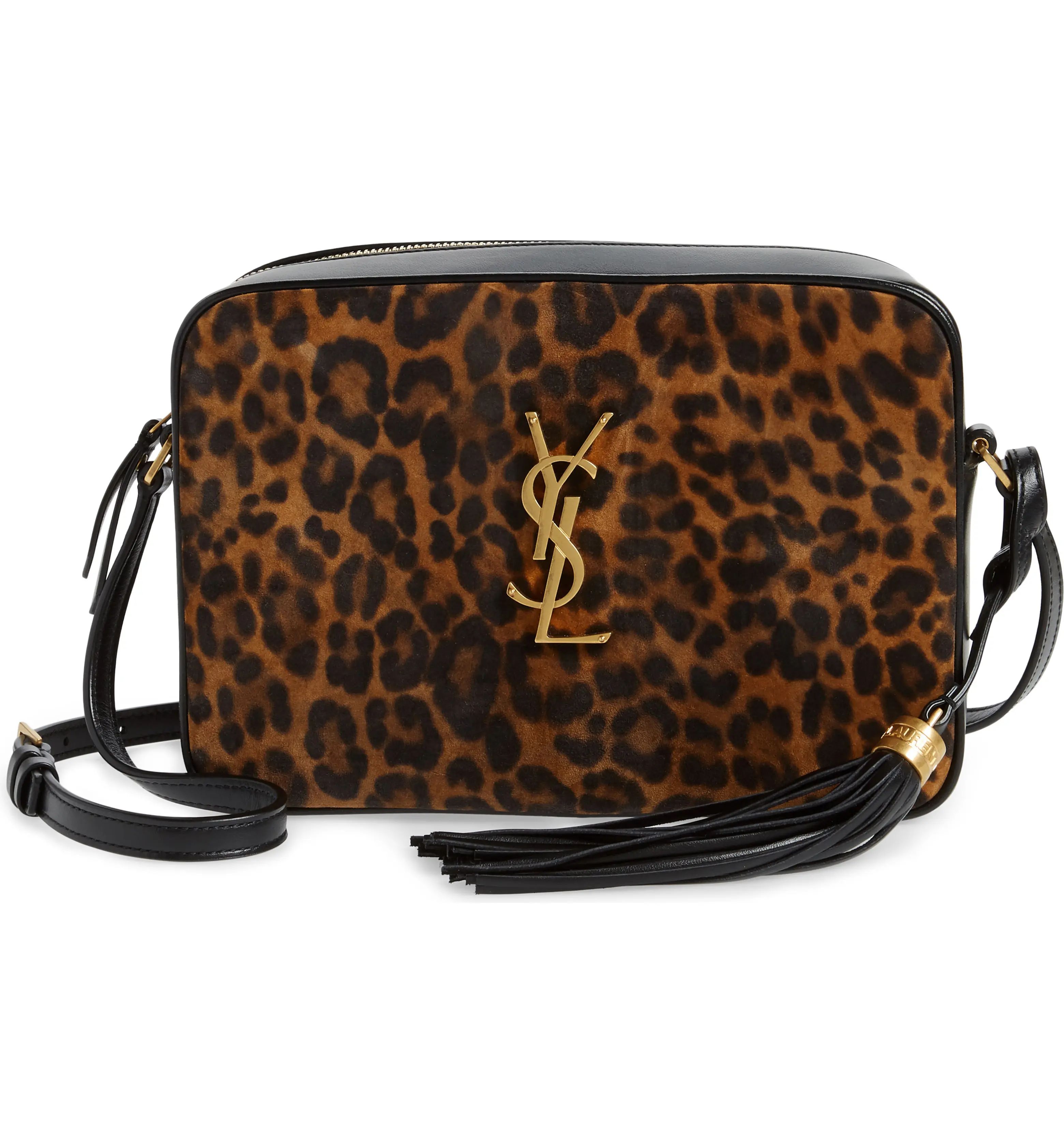 Lou Leopard Print Leather Crossbody Bag | Nordstrom