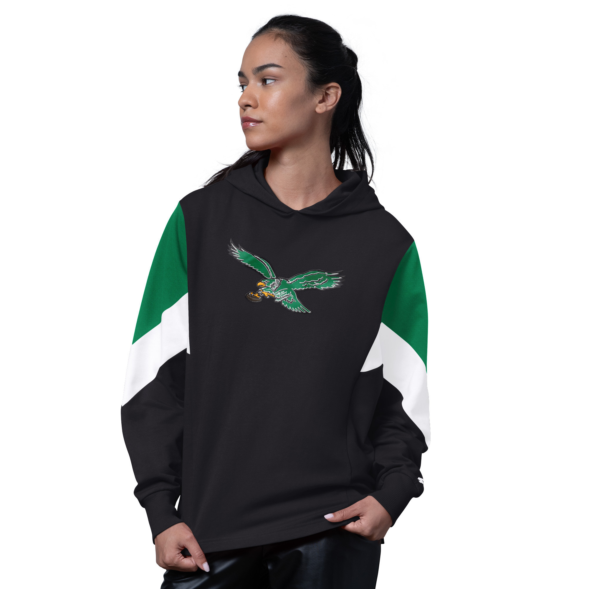 Women's Starter Black Philadelphia Eagles Scrimmage Hoodie | Fanatics