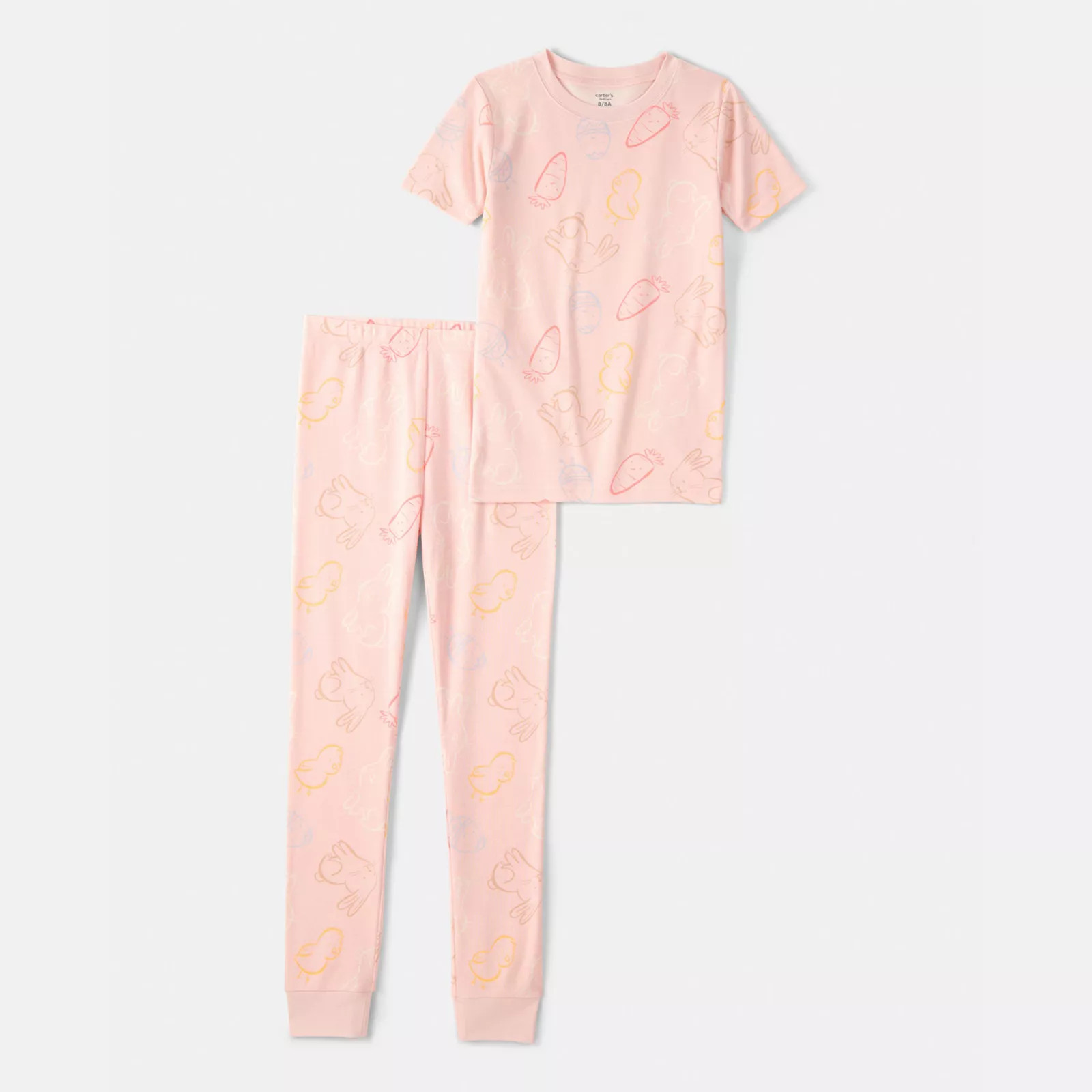 Girls 4-14 Carter's Easter Bunny Cotton Pajama Top & Pajama Bottoms Set, Girl's, Size: 8, Pink Easter | Kohl's